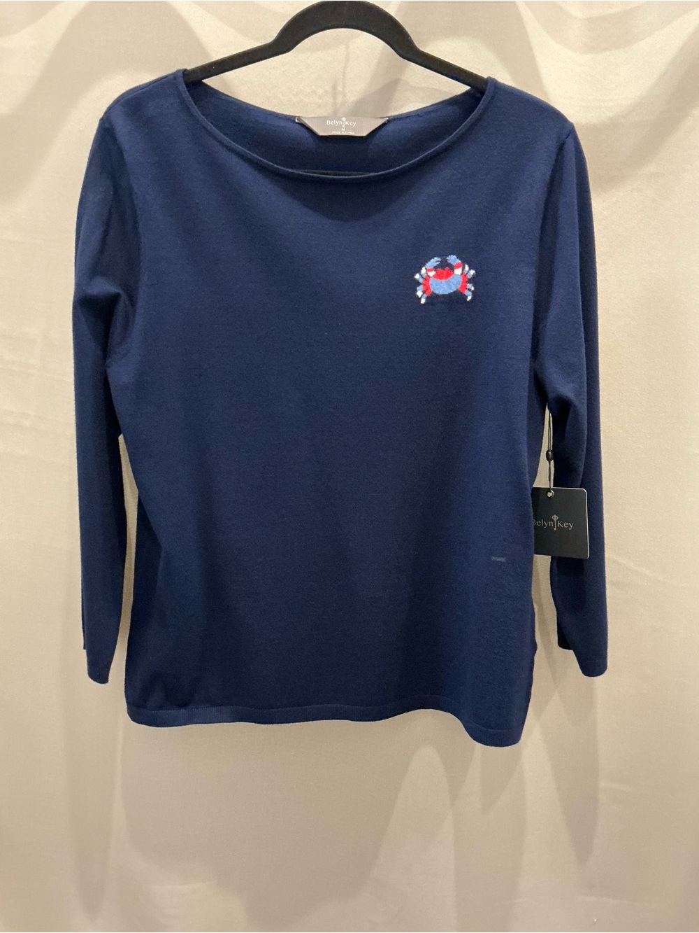Belyn Key Bardot Sweater Navy